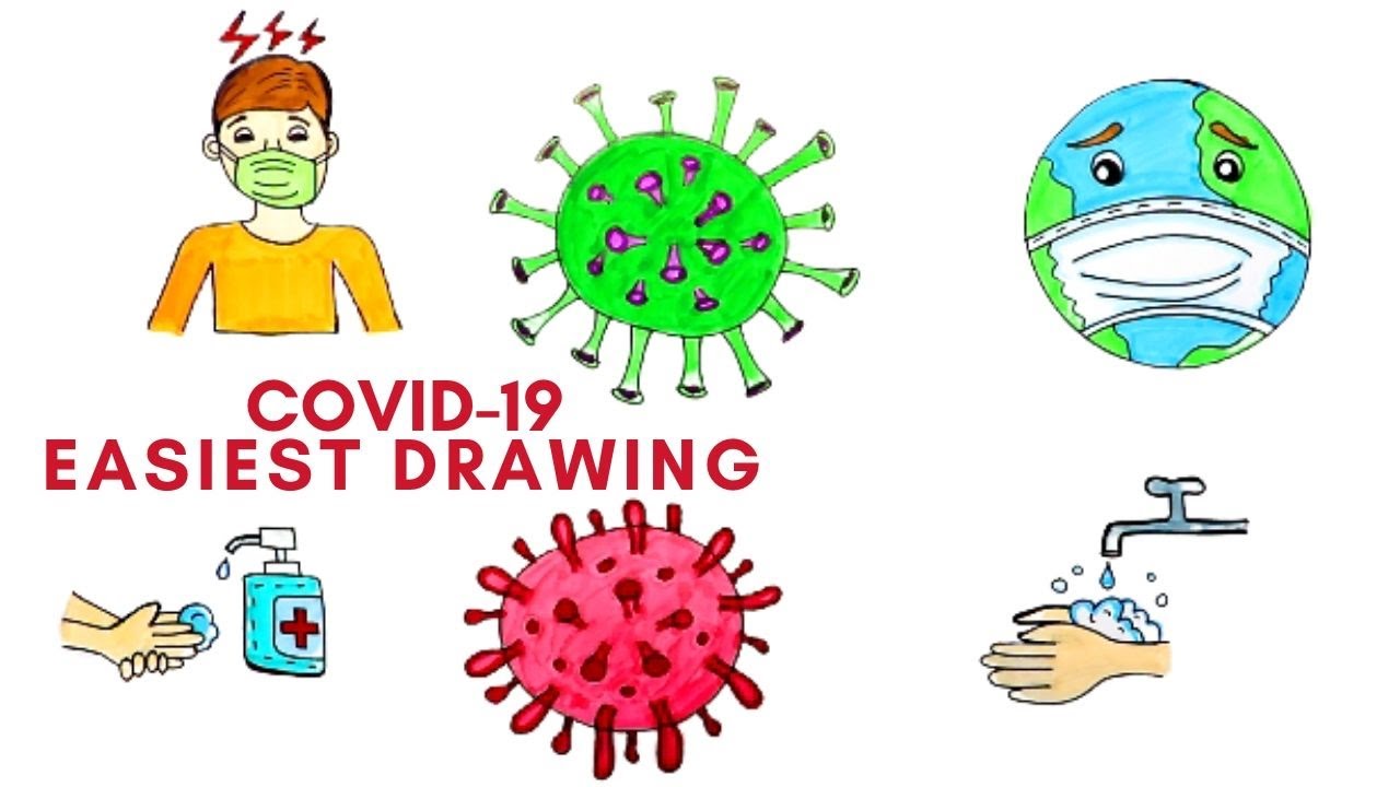 How to Draw Coronavirus Easy Drawing | Stay Safe, Stay ...