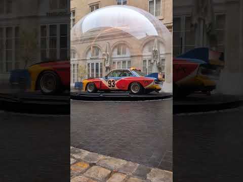 1975 BMW Art Car by Alexander Calder on display for the 2026 Retromobile