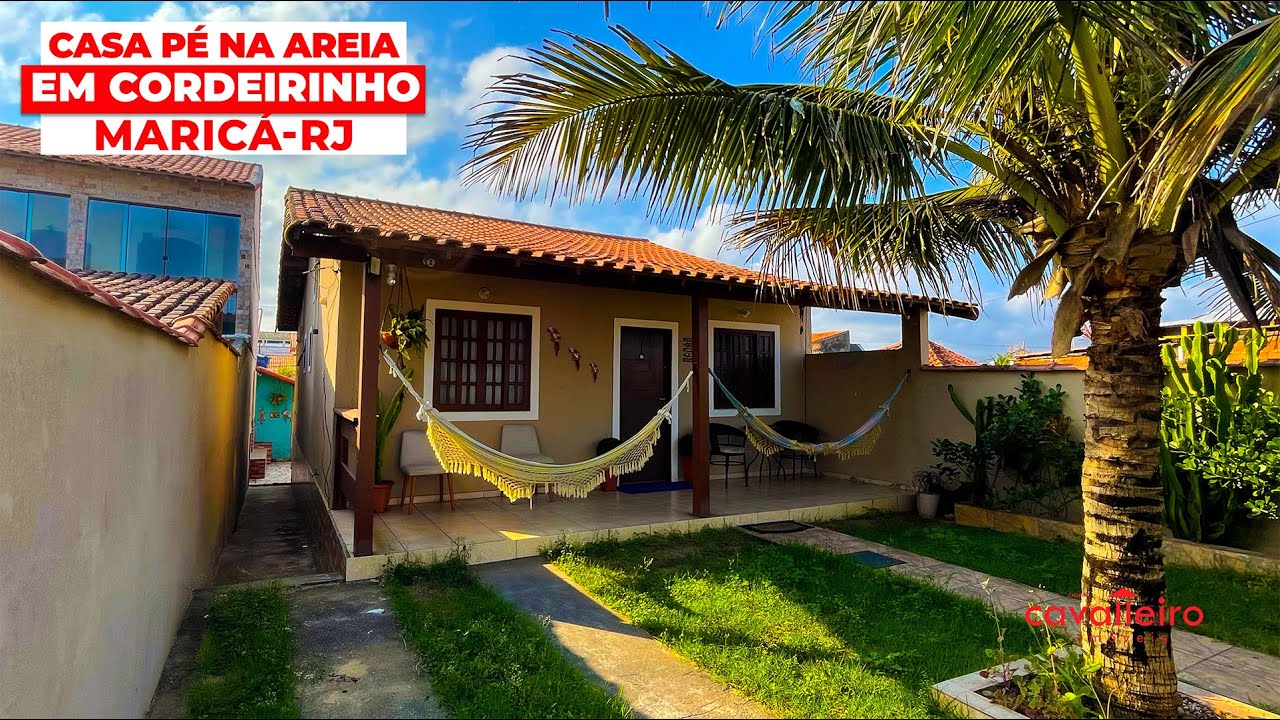 ✨ R$480MIL – CASA PÉ NA AREIA, NA PRAIA DE CORDEIRINHO COM PISCINA, ÁREA GOURMET, MARICÁ-RJ 🏖️