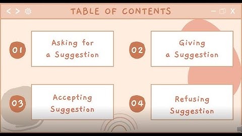 Expressions of Asking for and Giving a Suggestion  ||  Accepting and Refusing Suggestions