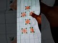hand embroidery #running stitch # flower border design #trending 🙏🙏❤️