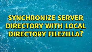 Synchronize server directory with local directory FileZilla?