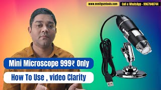 Mini Microscope 999₹ Only (Review Video , How To Use , video Clarity)