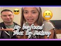 My boyfriend does my makeup challenge|Filipina American
