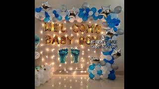 Baby welcome home decoration ideas, baby entry design home decor, balloons decoration ideas #shorts