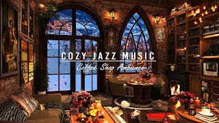 Cozy Jazz Music & February Bookstore Cafe Ambience with Relaxing Smooth Piano Jazz for Study, Sleep