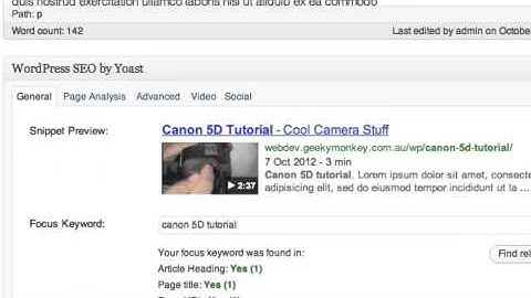 Video SEO for WordPress by Yoast demo