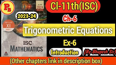 Trigonometric Equations | Basic concept | Cl-11 | ISC & CBSE board @problemsbeatercbse