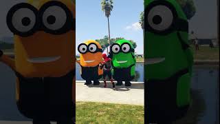 GTA 5 Epic Ragdoll Fails 😂 | Spider-Man &amp; Minions Crazy Jumps! (Ep. 1) #shorts