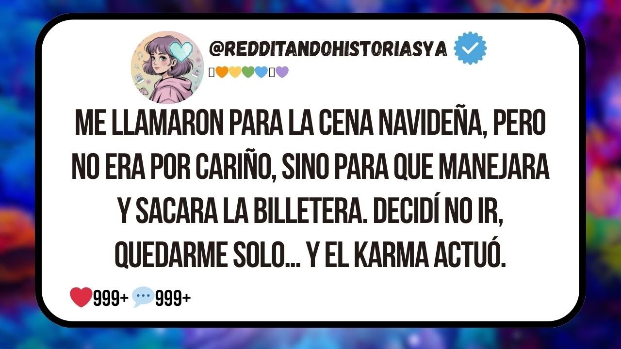 Me llamaron para la cena navideña, pero no era por cariño, sino para que manejara y sacara la bille