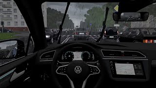 City Car Driving - Volkswagen Tiguan R-Line - Rainy Drive screenshot 3