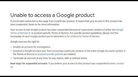 How To Fix Unable to access a Google products | Fix suspended youtube channel