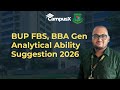 BUP FBS &amp; BBA Gen Analytical Ability Suggestion 2026.
