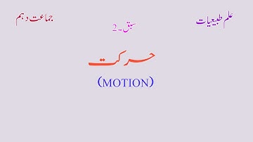 NIOS Urdu Medium 10th Class Physics Lecture | Motion | Part 4.