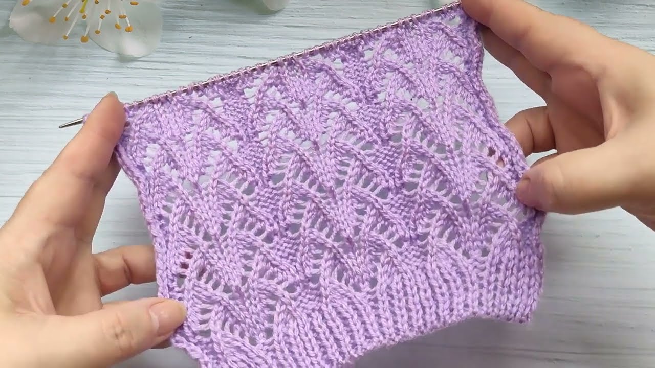 Lace Stitch Knit Pattern| Ajourmuster stricken| Punto traforato ai ferri | Punto calado a dos agujas