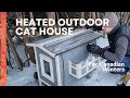 Keeping outdoor cat warm with diy cat house weatherproofing canadian winter