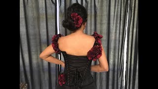 DIY How to make a Rose -Decorating a Corset with Roses