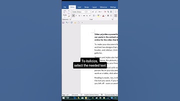 How to Format a text with MS word. (Bold, Italics and Underline) #pctips  #mswordforbeginners