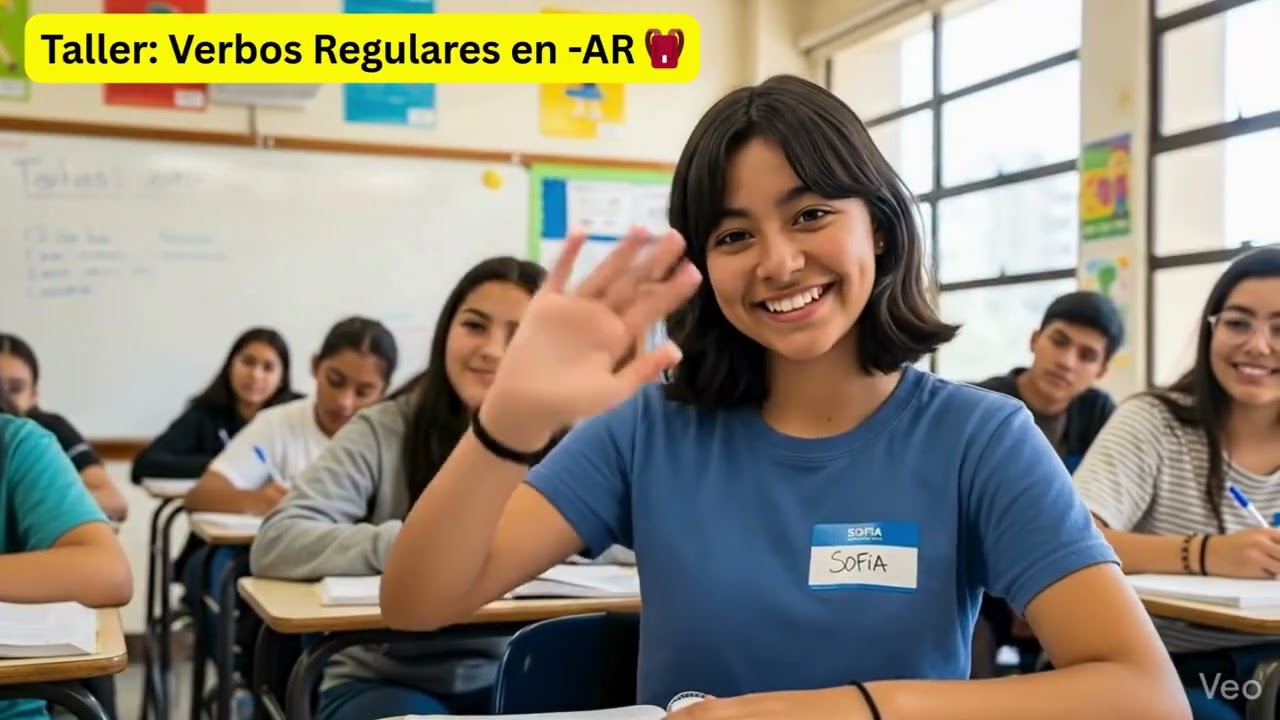 🎒 Spanish A1 – Regular -AR Verbs (Part 1) | Listening: My Life in Middle School