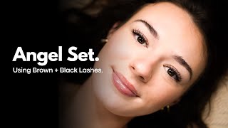 BROWN AND BLACK ANGEL LASHES | Eyelash Extension Tutorial