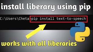 How Pip install command works? | Install Pip to install libraries Profile