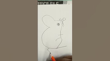 Easy way to draw a mouse 🐀 #amazing #drawing #shots #video #youtube #subscribe #viral #channel #777