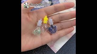 Clear Glass Wishing Bottle Pendants, with Plastic Seal Plug (GLAA-A010-01A) #pandahall #diy