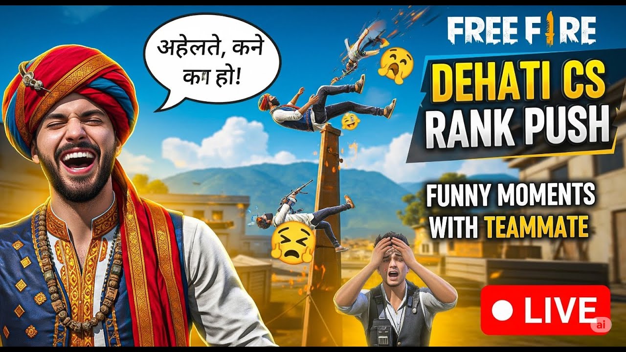 Free Fire Cs Rank Pusha Live 🛑 