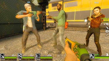 Left 4 Dead 2 - Train Yard Custom Survival Map Gameplay Walkthrough