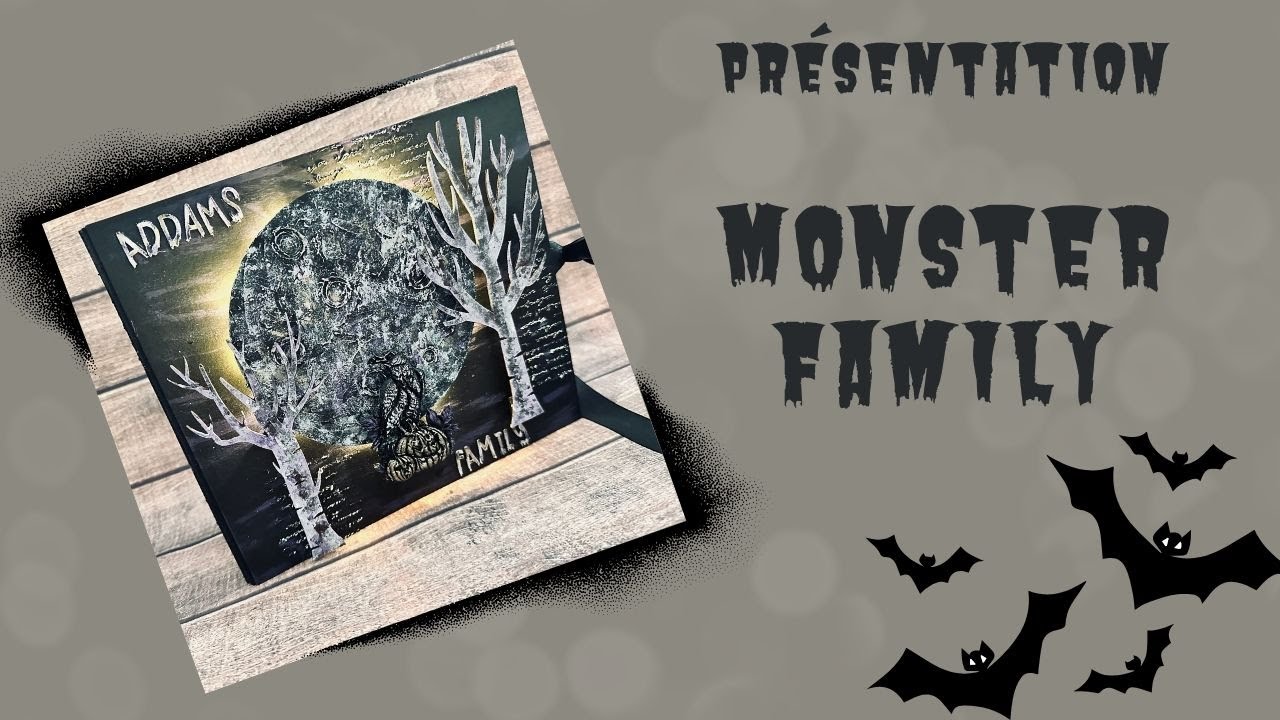 Album scrapbooking pop up « Monster Family » LUMINEUX !!! #scrapbooking #tutorial 