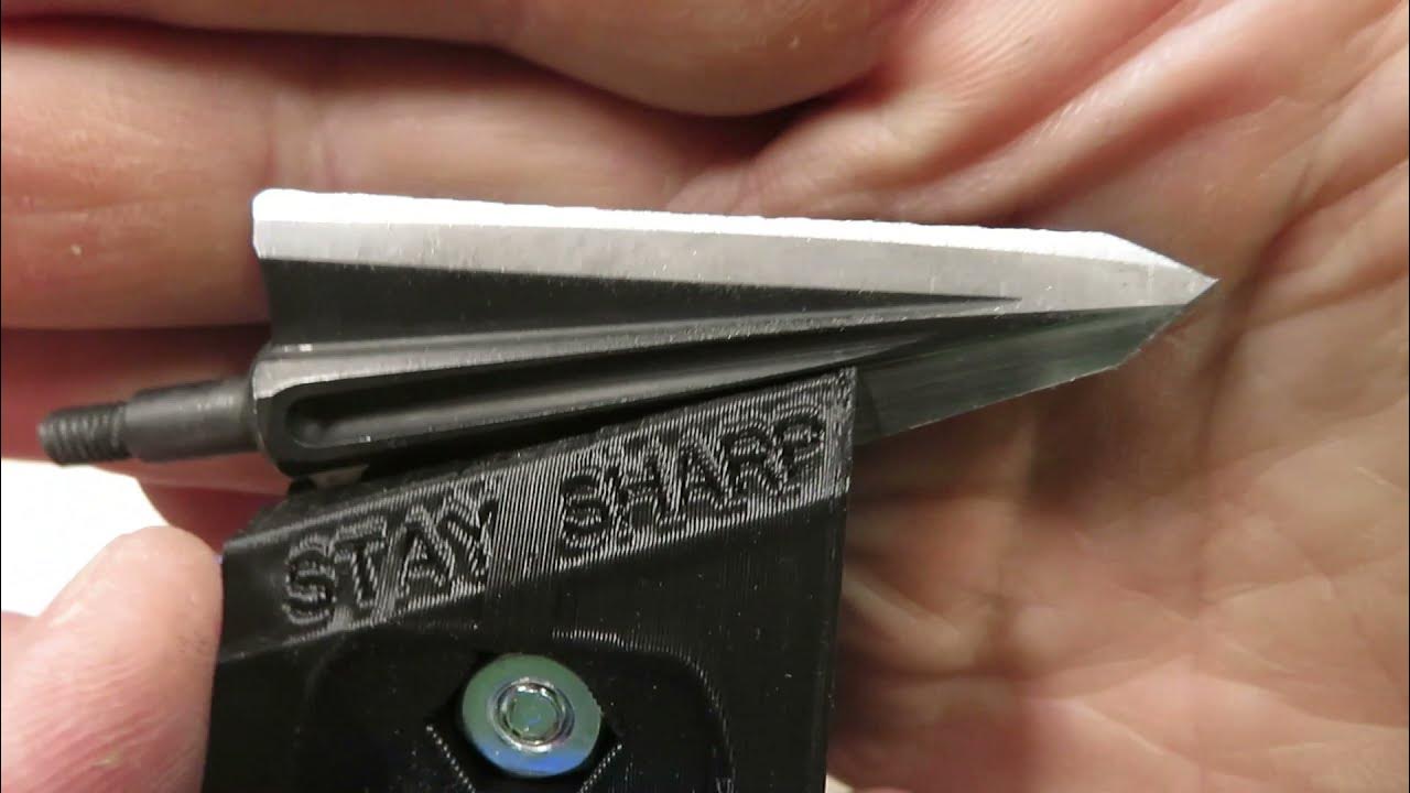 Cutthroat Broadhead sharpening (Improved method) YouTube