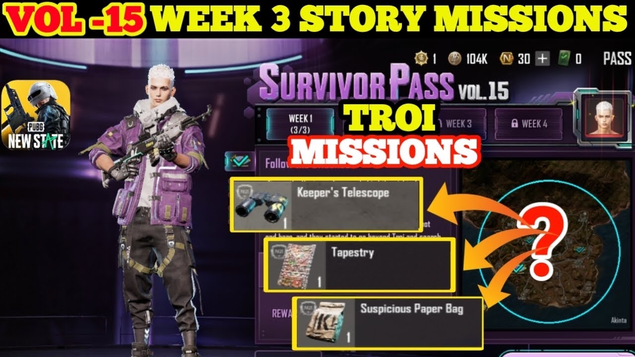 NEW STATE MOBILE - VOL-15 - WEEK 3 - STORY MISSION LOCATION