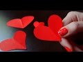 DIY: Como Cortar Coração ♥ Molde Vazado de Coração ♥ Atividade Pedagógica ♥ How to cut out hearts