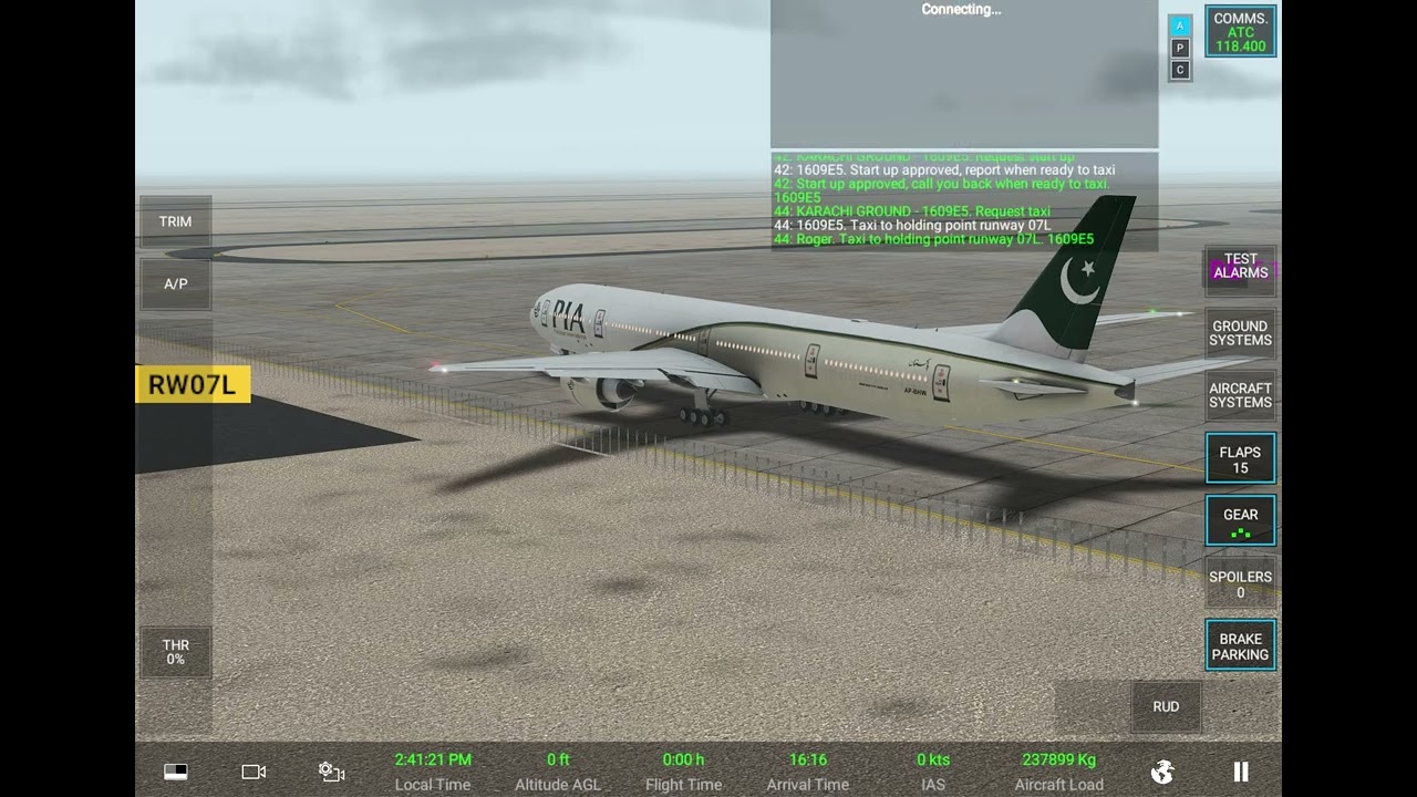 PIA airways Karachi Jinnah airport to Surat airport full flight