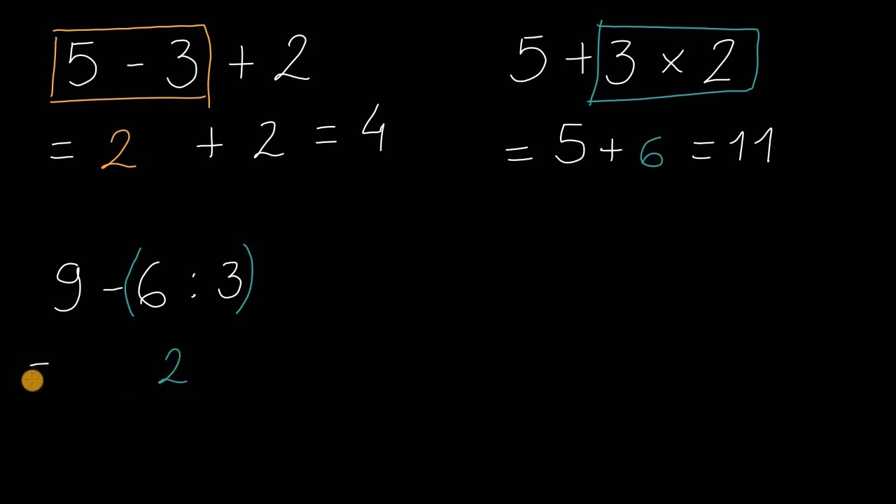 Ordem das operações (expressões com 2 operações)