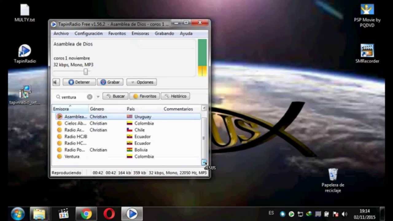Otra manera de escuchar emisoras cristianas on line YouTube