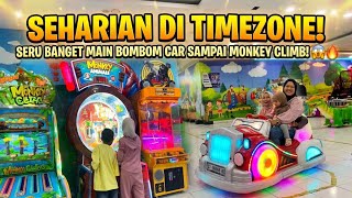 SEHARIAN DI TIMEZONE! SERU BANGET MAIN BOMBOM CAR SAMPAI MONKEY CLIMB! 😱🔥#timezone #bombomcar #vlog 
