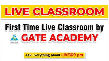 Umesh Dhande Sir Live Class Room | 1st Time by GATE ACADEMY | Ask Everything about LIVE@9PM