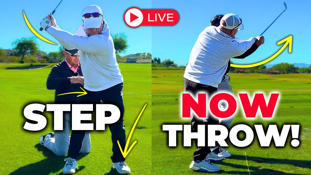 He Nailed A Shallow Downswing With THIS Step N' Throw Sequence (LIVE Golf Lesson)