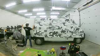 Snow Camo Wrap  Promaster Van