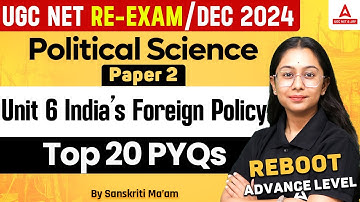 UGC NET Political Science Unit 6 | India