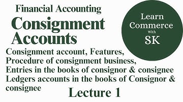 #1 Consignment Accounts l Introduction l Financial Accounting B.Com F.Y. Lecture-1 hngu