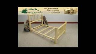 How to assemble a misty mountain furniture log bed.