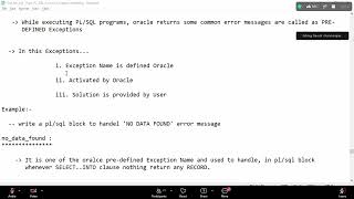 PL / SQL Lecture 7 || Exception Handling || PL / SQL By Mr Sharma Sir || Nareshit