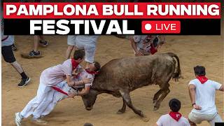 Watch Live: First Bull Run Of 2025 At Pamplona's San Fermin Festival | Pamplona Bull Run | Spain