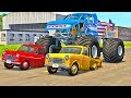 BeamNG Drive Insane Crashes #15 - Crazy Jumps, Spike Strips and more!