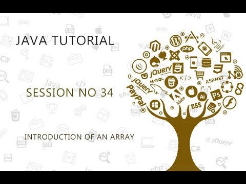JAVA TUTORIAL  34   INTRODUCTION OF AN ARRAY