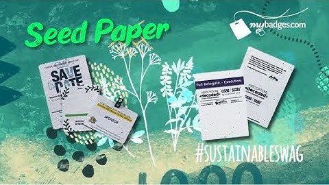 Sustainable Swag #9 Seed Paper Badges | Seeded Badge Holders | Plantable Name Tags USA & Canada