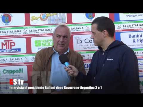 Gs Tv - intervista al presidente Balloni dopo Gavorrano-Argentina 3 a 1