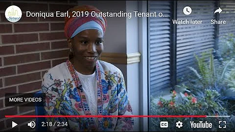 Doniqua Earl, 2019 Outstanding Tenant of the Year